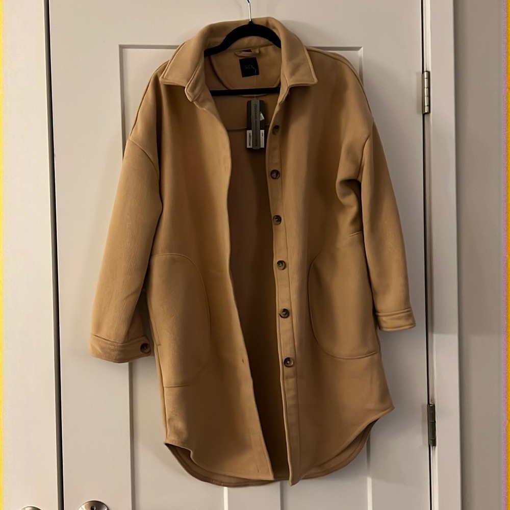 Camel Shacket - Size Small